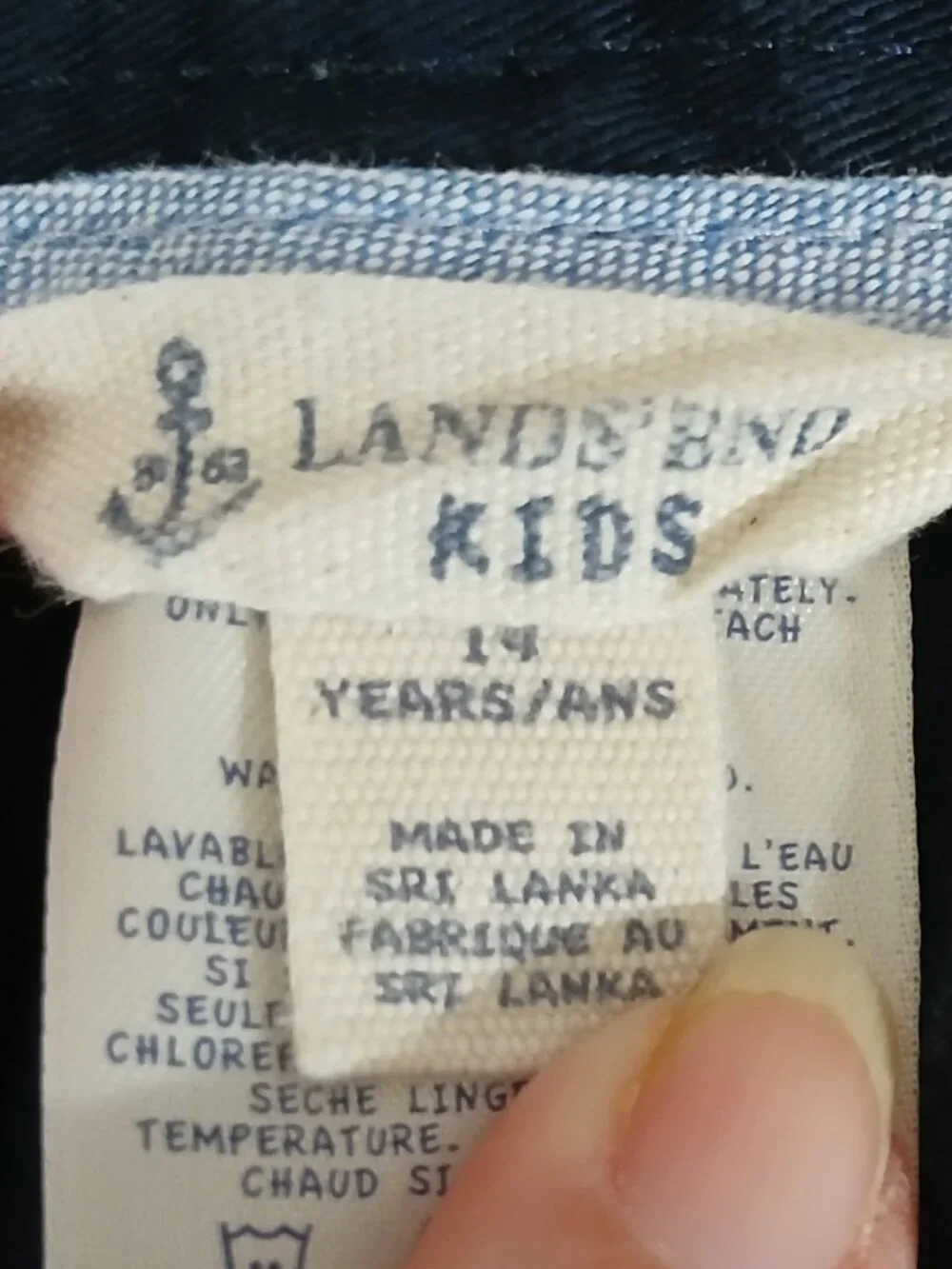 Lands End Kids Navy School Uniform Pants - Size 20